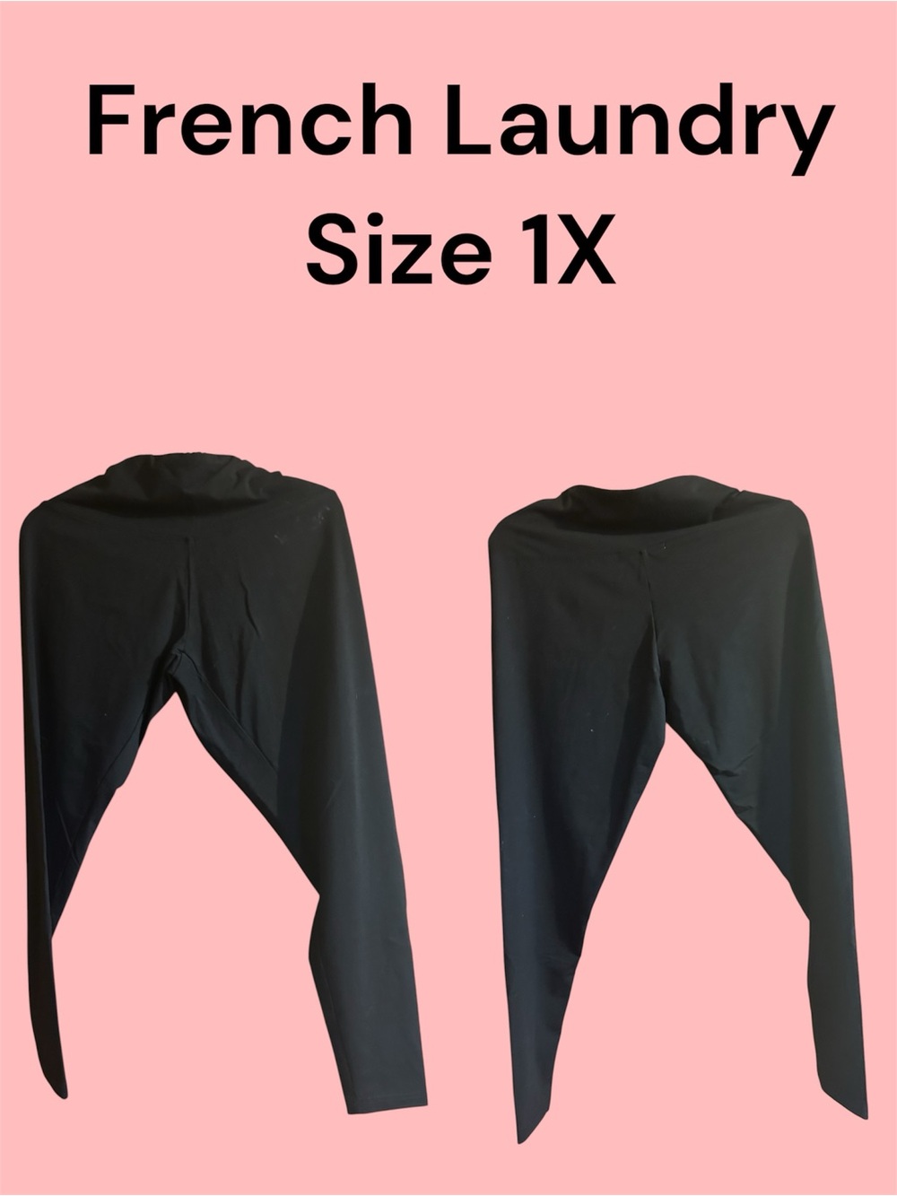 French Laundry Black Womens Leggings 1x